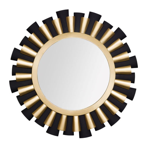 Varaluz Daphne 36 In Wall Mirror Matte Blac French Model: 372MI36MBFG