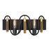 Varaluz Darden 2 Light Bath Matte Blac Antique Gold Model: 354B02MBAG