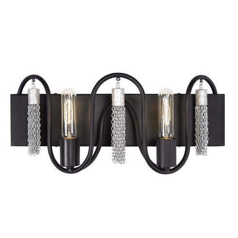 Varaluz Darden 2 Light Bath Matte Blac Painted Model: 354B02MBCH