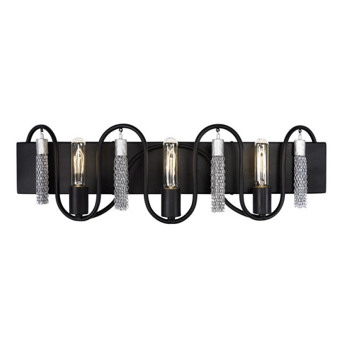 Varaluz Darden 3 Light Bath Matte Blac Painted Model: 354B03MBCH