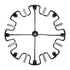 Varaluz Darden 8 Light Pendant Matte Blac Painted Model: 354P08MBCH