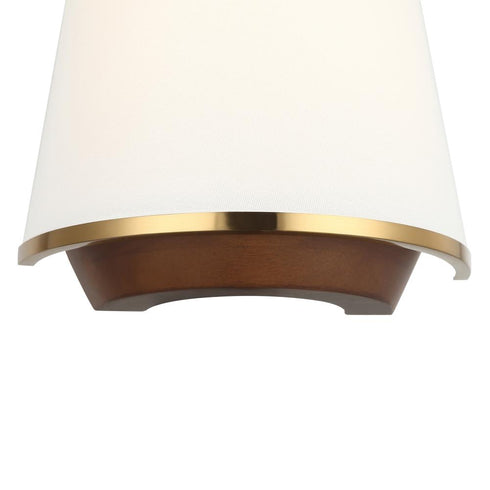 Varaluz Desert Flyer 2 Light Sconce Satin Bras Medium Walnut in Satin Brass/Medium Walnut Finish Model: 520W02SBW