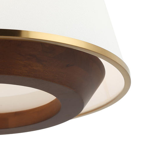 Varaluz Desert Flyer 3 Light Convertible Pendan Semi Flush Satin Bras Medium Walnut in Satin Brass/Medium Walnut Finish Model: 520P03SBW