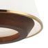 Varaluz Desert Flyer 3 Light Convertible Pendan Semi Flush Satin Bras Medium Walnut in Satin Brass/Medium Walnut Finish Model: 520P03SBW