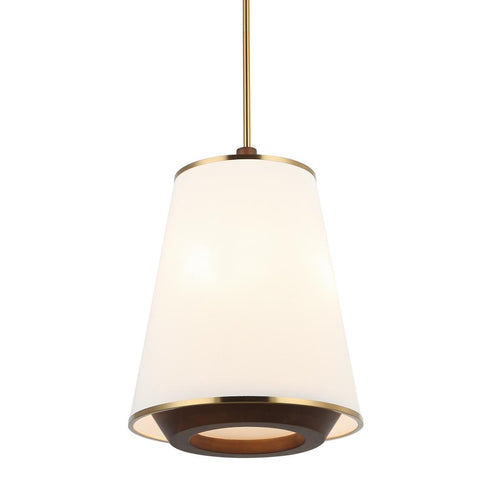 Varaluz Desert Flyer 3 Light Foyer Satin Bras Medium Walnut in Satin Brass/Medium Walnut Finish Model: 520F03SBW