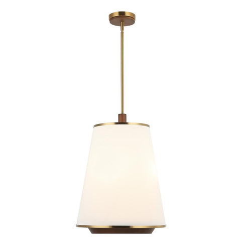 Varaluz Desert Flyer 3 Light Foyer Satin Bras Medium Walnut in Satin Brass/Medium Walnut Finish Model: 520F03SBW