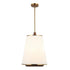 Varaluz Desert Flyer 3 Light Foyer Satin Bras Medium Walnut in Satin Brass/Medium Walnut Finish Model: 520F03SBW