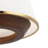 Varaluz Desert Flyer 3 Light Foyer Satin Bras Medium Walnut in Satin Brass/Medium Walnut Finish Model: 520F03SBW
