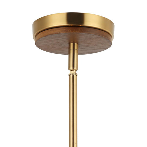 Varaluz Desert Flyer 3 Light Foyer Satin Bras Medium Walnut in Satin Brass/Medium Walnut Finish Model: 520F03SBW