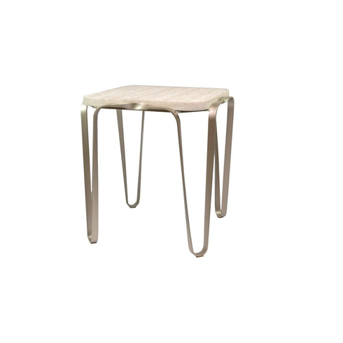 Varaluz Devereaux Side Table in Chablis Silver Model: 525TE24A