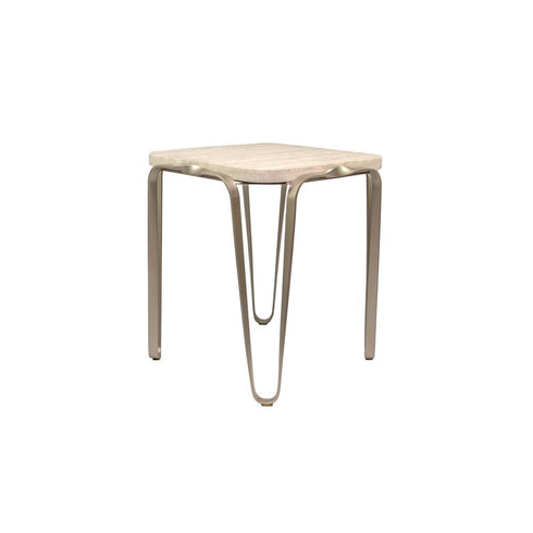 Varaluz Devereaux Side Table in Chablis Silver Model: 525TE24A