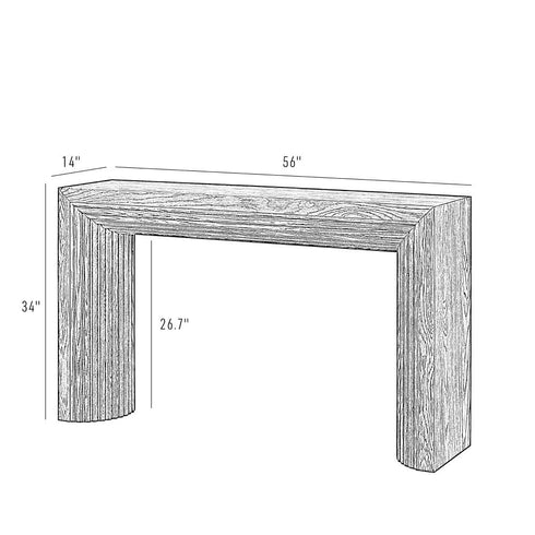 Varaluz Donovan Console Table in Harvest Oak Model: 511TA56A