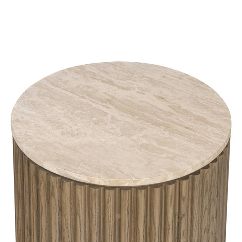 Varaluz Donovan Side Table Harvest Oa Mushroom Oak in Harvest Oak/Mushroom Oak Finish Model: 511TA18A
