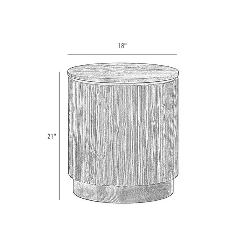 Varaluz Donovan Side Table Harvest Oa Mushroom Oak in Harvest Oak/Mushroom Oak Finish Model: 511TA18A