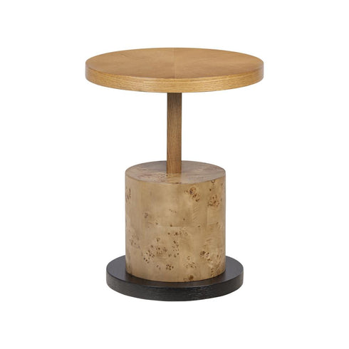 Varaluz Eros Side Table Black Oa Mappa Bur Popla Cherry in Black Oak/Mappa Burl/ Poplar/Cherry Finish Model: 508TA18A