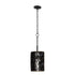 Varaluz Estela 1 Light Mini Pendant Matte Blac Model: 380M01MBFG