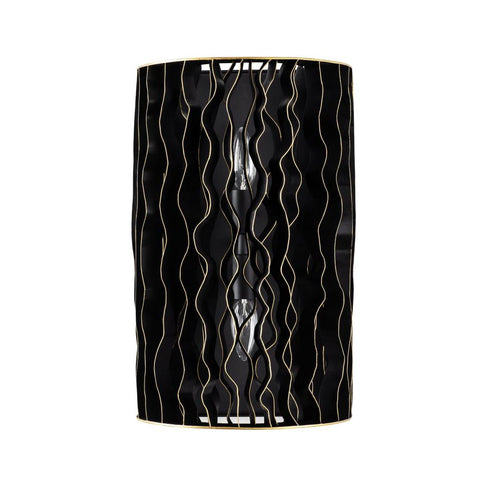 Varaluz Estela 2 Light Sconce Matte Blac French Model: 380W02MBFG