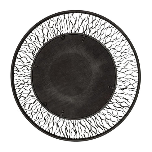 Varaluz Estela 30 In Round Wall Mirror Matte Blac Model: 380MI30AMBFG