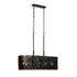 Varaluz Estela 5 Light Linear Pendant Matte Blac Model: 380N05MBFG