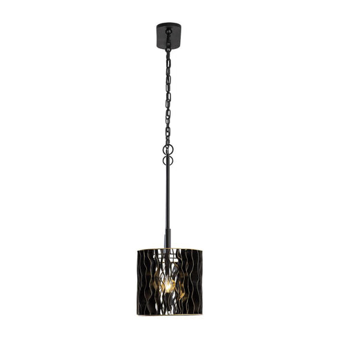Varaluz Estela 5 Light Linear Pendant Matte Blac Model: 380N05MBFG