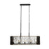 Varaluz Estela 5 Light Linear Pendant Matte Blac Model: 380N05MBFG