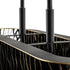 Varaluz Estela 5 Light Linear Pendant Matte Blac Model: 380N05MBFG