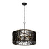 Varaluz Estela 5 Light Pendant Matte Blac French Model: 380P05MBFG