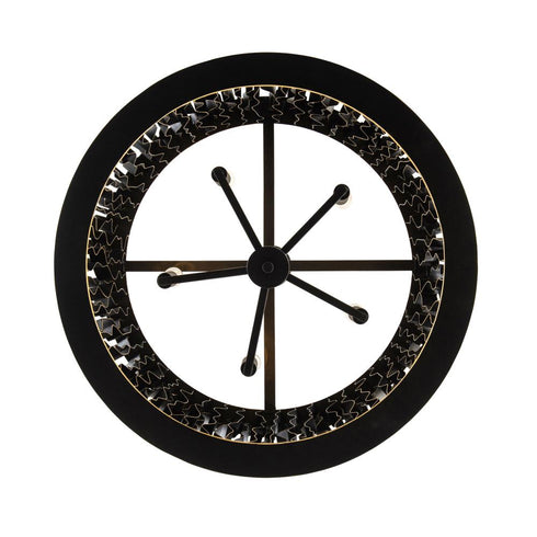 Varaluz Estela 5 Light Pendant Matte Blac French Model: 380P05MBFG