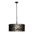 Varaluz Estela 5 Light Pendant Matte Blac French Model: 380P05MBFG