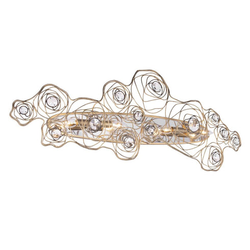Varaluz Ethereal Rose 4 Light Sconce Havana Gold Ombr Polished Stainless Accents in Havana Gold Ombre/Polished Stainless Accents Finish Model: 500W04HGOB