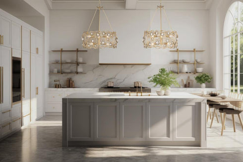 Varaluz Ethereal Rose 6 Light Chandelier in Havana Gold Ombre Model: 500C06HGOB