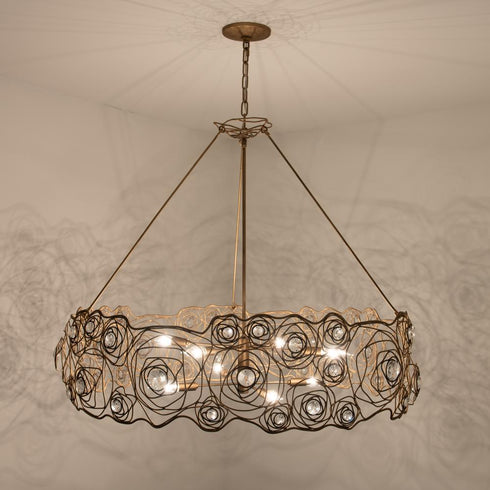 Varaluz Ethereal Rose 8 Light Chandelier in Havana Gold Ombre Model: 500C08HGOB