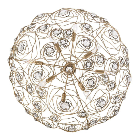 Varaluz Ethereal Rose 8 Light Inverted Pendant in Havana Gold Ombre Model: 500P08HGOB