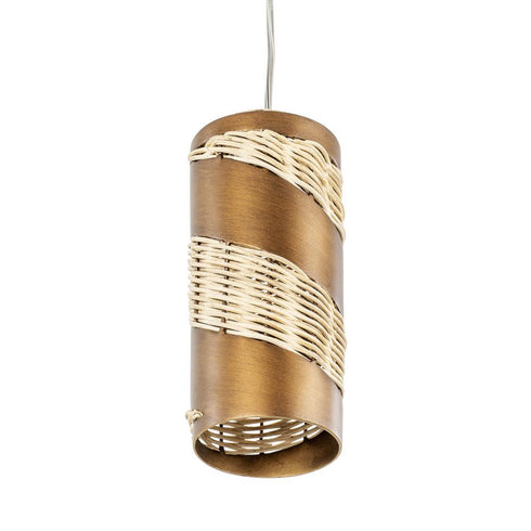 Varaluz Flow 1 Light Cylinder Mini Pendant Baguett Model: 240M01BTR
