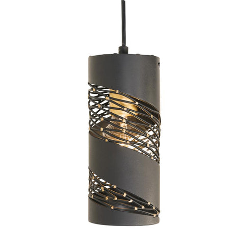 Varaluz Flow 1 Light Cylinder Mini Pendant Matte Model: 240M01MBFG