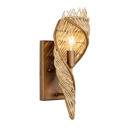 Varaluz Flow 1 Light Right Sconce Baguett Natural Model: 240K01RBTR