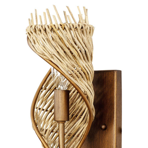Varaluz Flow 1 Light Right Sconce Baguett Natural Model: 240K01RBTR