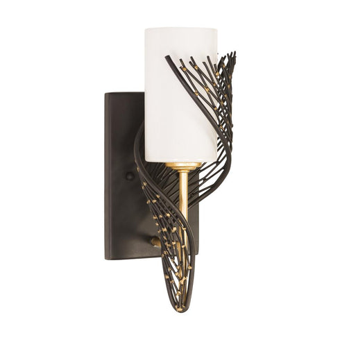 Varaluz Flow 1 Light Right Sconce Matte Blac French Model: 240K01RMBFG