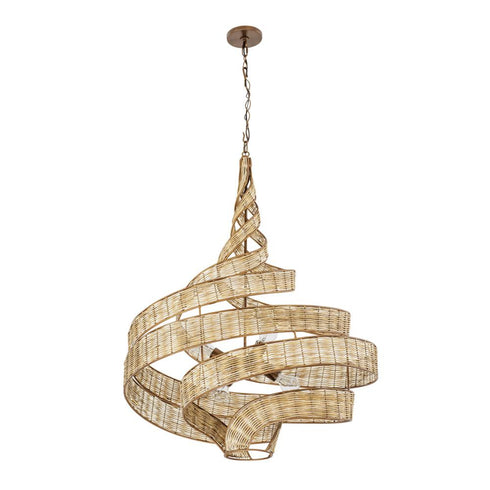 Varaluz Flow 6 Light Large Twist Pendant Baguett Model: 240P06LBTR