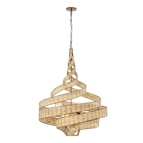Varaluz Flow 6 Light Large Twist Pendant Baguett Model: 240P06LBTR