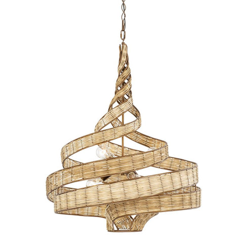 Varaluz Flow 6 Light Twist Pendant Baguett Natural Model: 240P06BTR