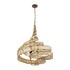 Varaluz Flow 6 Light Twist Pendant Baguett Natural Model: 240P06BTR