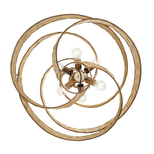 Varaluz Flow 6 Light Twist Pendant Baguett Natural Model: 240P06BTR