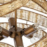 Varaluz Flow 6 Light Twist Pendant Baguett Natural Model: 240P06BTR