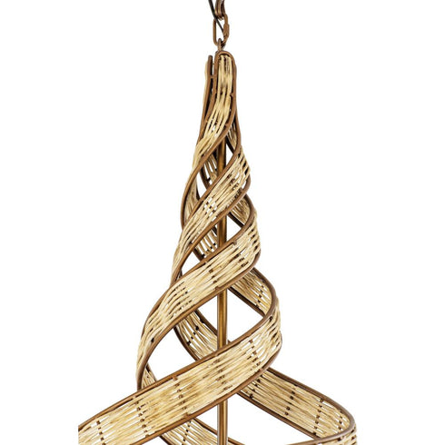 Varaluz Flow 8 Light Twist Pendant Baguett Natural Model: 240P08BTR