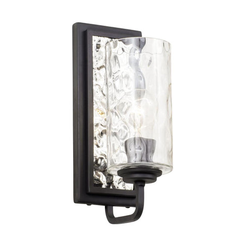 Varaluz Hammer Time 1 Light Sconce Carbo Polished Model: 371W01CBPS