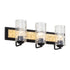 Varaluz Hammer Time 3 Light Bath Carbo French Gold Model: 371B03CBFG
