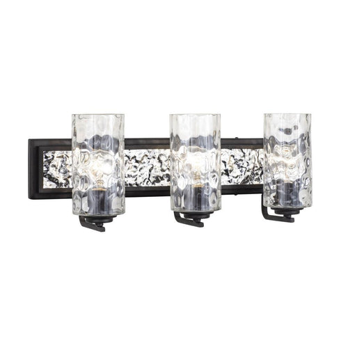 Varaluz Hammer Time 3 Light Bath Carbo Polished Model: 371B03CBPS