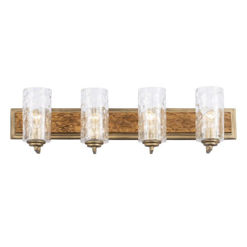 Varaluz Hammer Time 4 Light Bath Havana Gol Model: 371B04HGC