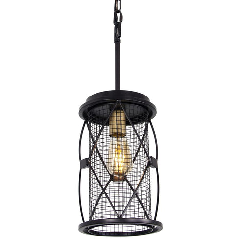 Varaluz Harlequin 1 Light Pendant in Warm Bronze/Gold Finish Model: 612610